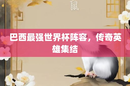 巴西最强世界杯阵容，传奇英雄集结