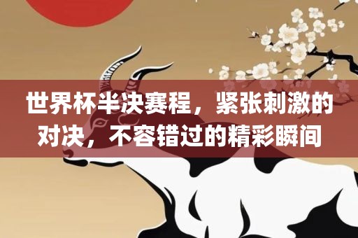 世界杯半决赛程，紧张刺激的对决，不容错过的精彩瞬间