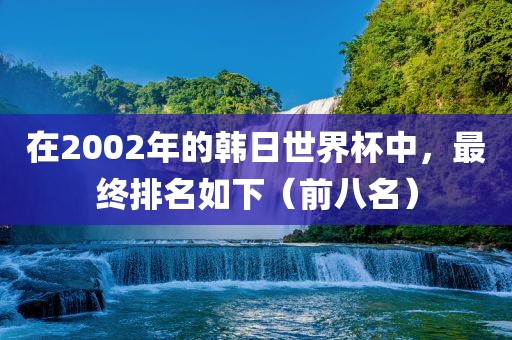 在2002年的韩日世界杯中，最终排名如下（前八名）