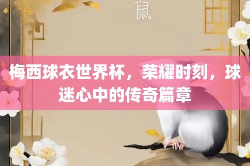 梅西球衣世界杯，荣耀时刻，球迷心中的传奇篇章