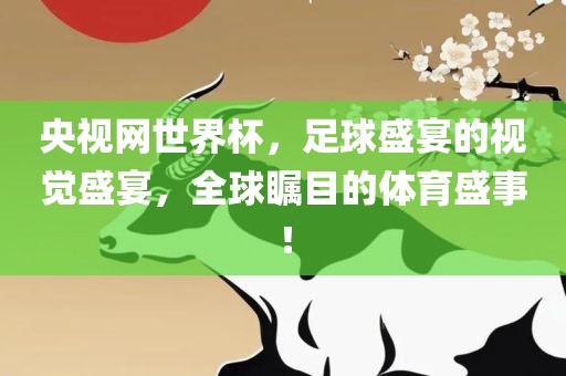 央视网世界杯，足球盛宴的视觉盛宴，全球瞩目的体育盛事！