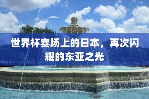 世界杯赛场上的日本，再次闪耀的东亚之光