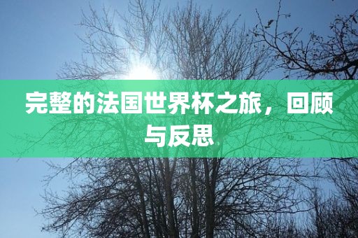 完整的法国世界杯之旅，回顾与反思