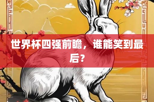 世界杯四强前瞻，谁能笑到最后？