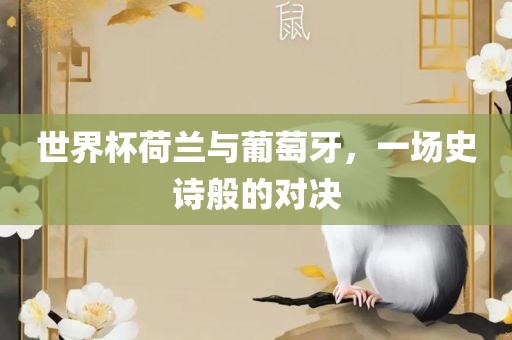 世界杯荷兰与葡萄牙，一场史诗般的对决