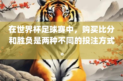 在世界杯足球赛中，购买比分和胜负是两种不同的投注方式。