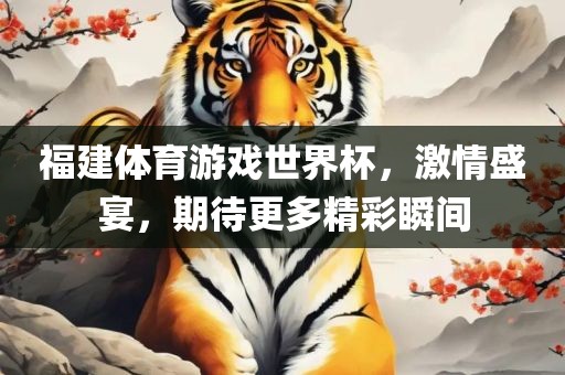 福建体育游戏世界杯，激情盛宴，期待更多精彩瞬间