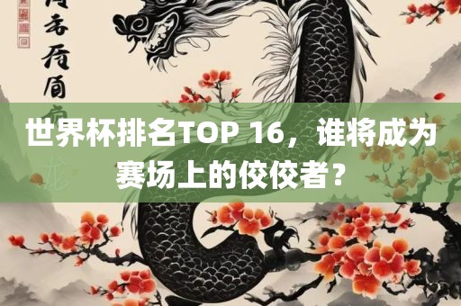 世界杯排名TOP 16，谁将成为赛场上的佼佼者？