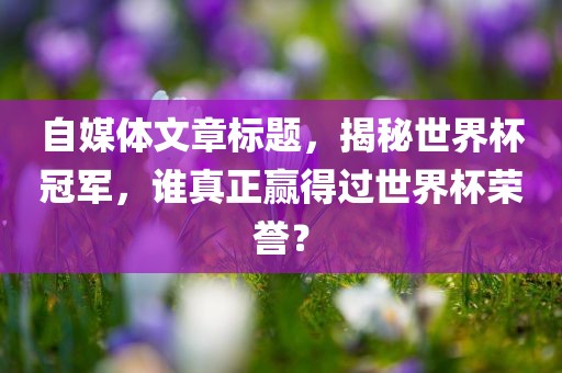 自媒体文章标题，揭秘世界杯冠军，谁真正赢得过世界杯荣誉？