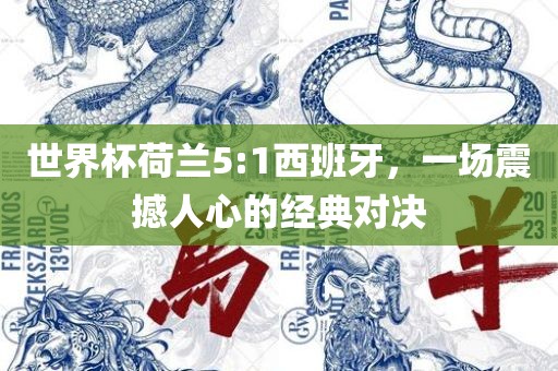 世界杯荷兰5:1西班牙，一场震撼人心的经典对决