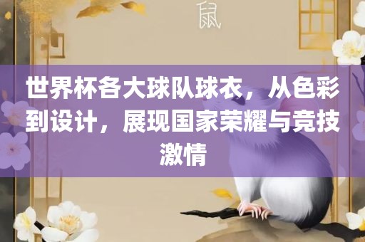 世界杯各大球队球衣，从色彩到设计，展现国家荣耀与竞技激情