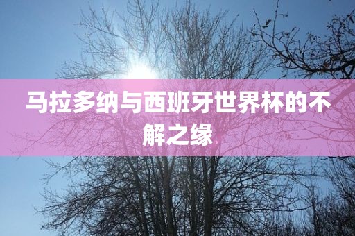 马拉多纳与西班牙世界杯的不解之缘