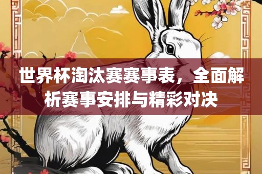 世界杯淘汰赛赛事表，全面解析赛事安排与精彩对决