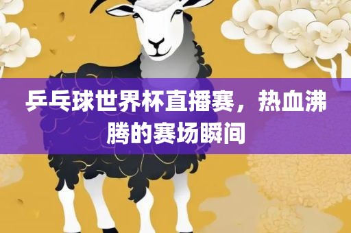 乒乓球世界杯直播赛，热血沸腾的赛场瞬间