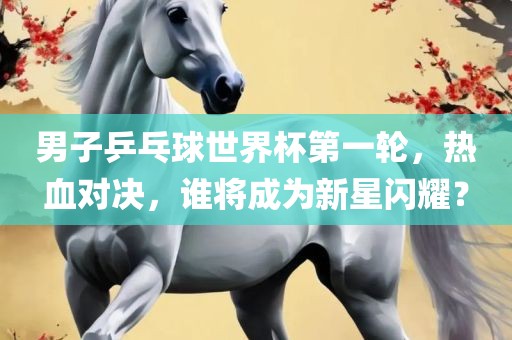 男子乒乓球世界杯第一轮，热血对决，谁将成为新星闪耀？