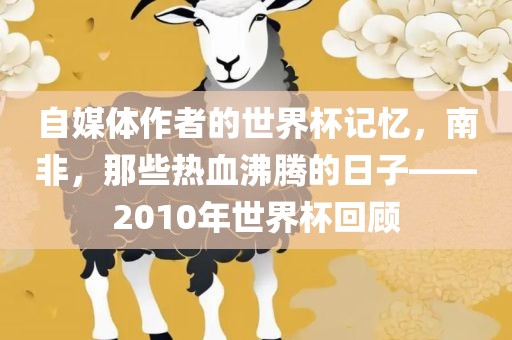 自媒体作者的世界杯记忆，南非，那些热血沸腾的日子——2010年世界杯回顾