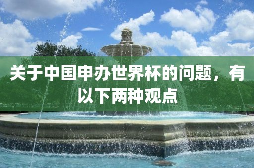 关于中国申办世界杯的问题，有以下两种观点