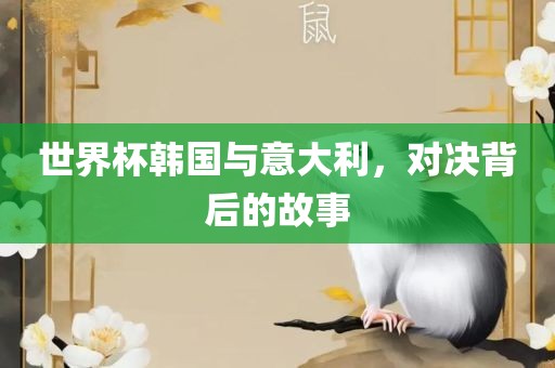 世界杯韩国与意大利，对决背后的故事