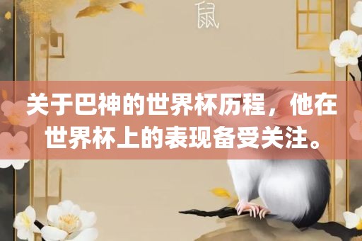 关于巴神的世界杯历程，他在世界杯上的表现备受关注。