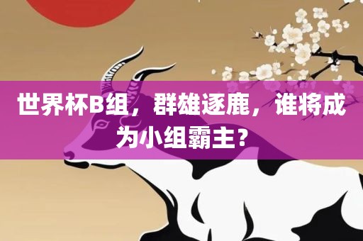 世界杯B组，群雄逐鹿，谁将成为小组霸主？