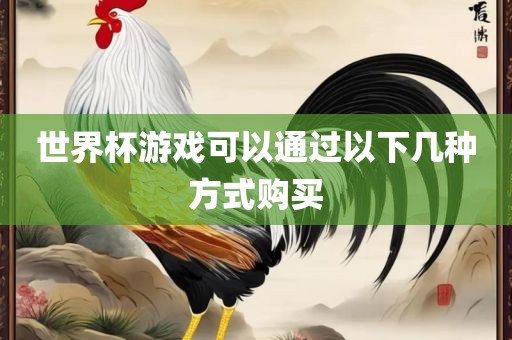 世界杯游戏可以通过以下几种方式购买