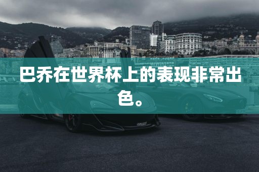 巴乔在世界杯上的表现非常出色。眉山市正发家政服务有限公司