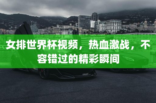 女排世界杯视频，热血激战，不容错过的精彩瞬间眉山市正发家政服务有限公司