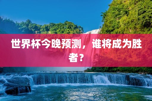 世界杯今晚预测，谁将成为胜者？