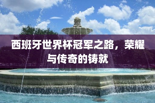 西班牙世界杯冠军之路，荣耀与传奇的铸就眉山市正发家政服务有限公司