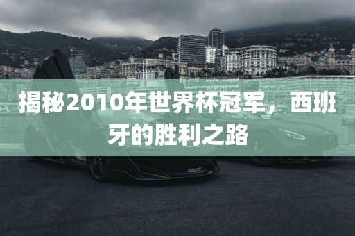 揭秘2010年世界杯冠军，西班牙的胜利之路