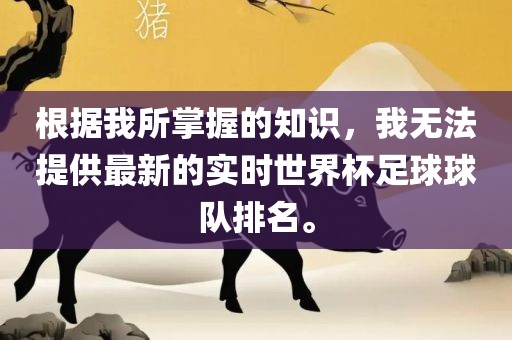 根据我所掌握的知识，我无法提供最新的实时世界杯足球球队排名。眉山市正发家政服务有限公司