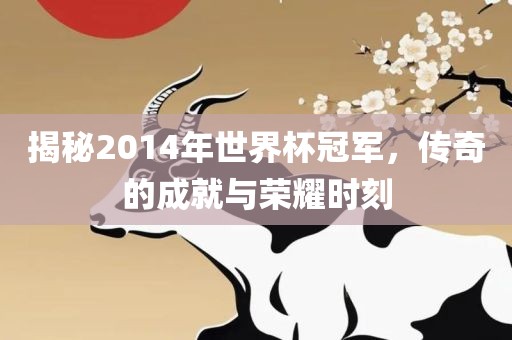 揭秘2014年世界杯冠军，传奇的成就与荣耀时刻眉山市正发家政服务有限公司
