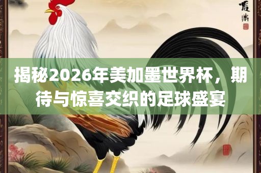 揭秘2026年美加墨世界杯，期待与惊喜交织的足球盛宴眉山市正发家政服务有限公司