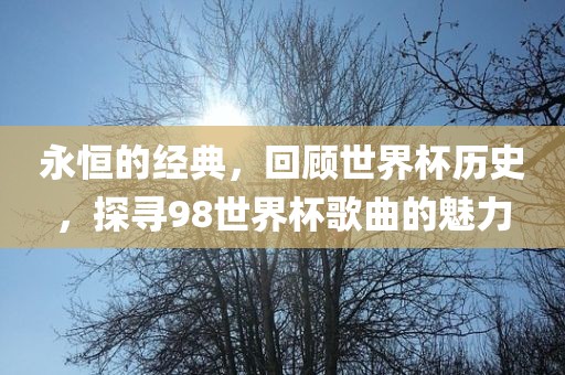 永恒的经典，回顾世界杯历史，探寻98世界杯歌曲的魅力眉山市正发家政服务有限公司