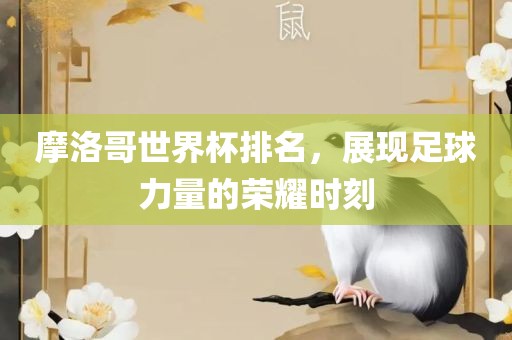 摩洛哥世界杯排名，展现足球力量的荣耀时刻眉山市正发家政服务有限公司