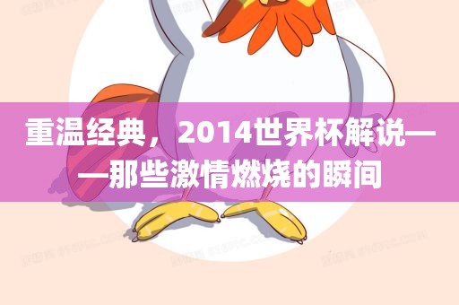 重温经典，2014世界杯解说——那些激情燃烧的瞬间