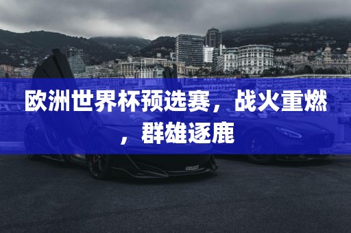 欧洲世界杯预选赛，战火重燃，群雄逐鹿