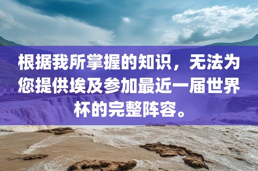 眉山市正发家政服务有限公司根据我所掌握的知识，无法为您提供埃及参加最近一届世界杯的完整阵容。