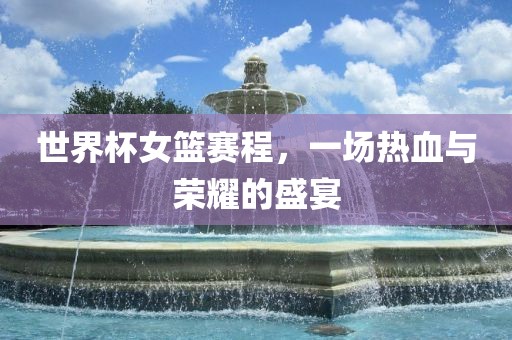 世界杯女篮赛程，一场热血与荣耀的盛宴眉山市正发家政服务有限公司