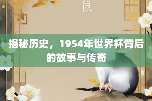 揭秘历史，1954年世界杯背后的故事与传奇眉山市正发家政服务有限公司