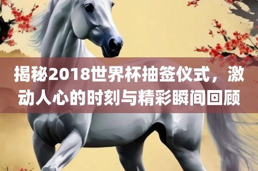 揭秘2018世界杯眉山市正发家政服务有限公司抽签仪式，激动人心的时刻与精彩瞬间回顾