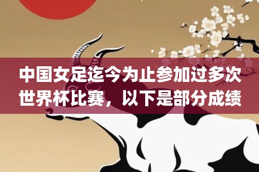 中国女足迄今为止参加过多次世界杯比赛，以下是部分成绩