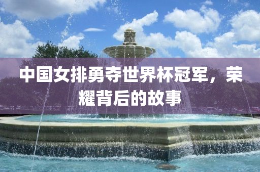 中国女排勇夺世界杯冠军，荣耀背后眉山市正发家政服务有限公司的故事