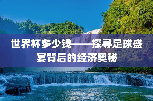 世界杯多少钱——探寻足球盛宴背后的经济奥秘眉山市正发家政服务有限公司