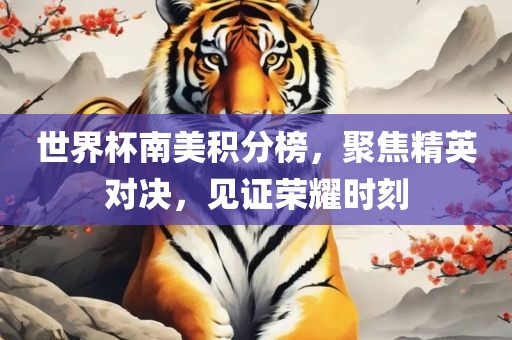 世界杯南美积分榜，聚焦精英对决，见证荣耀时刻眉山市正发家政服务有限公司