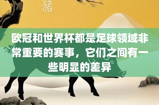 欧冠和世界杯都是足球领域非常重要的赛事，它们之间有一些明显的差异眉山市正发家政服务有限公司