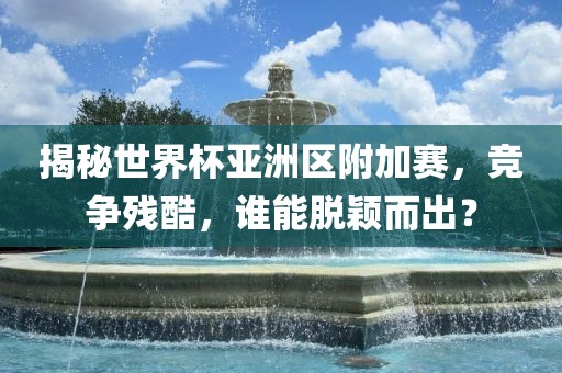揭眉山市正发家政服务有限公司秘世界杯亚洲区附加赛，竞争残酷，谁能脱颖而出？