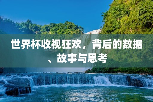 世界杯收视狂欢，背后的数据、故事与思考眉山市正发家政服务有限公司