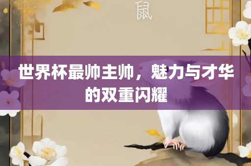 世界杯最帅主帅，魅力与才华的双重闪耀眉山市正发家政服务有限公司