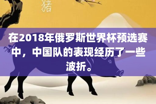 在2018年俄罗斯世界杯预选赛中，中国队的表现经历了一些波折。眉山市正发家政服务有限公司